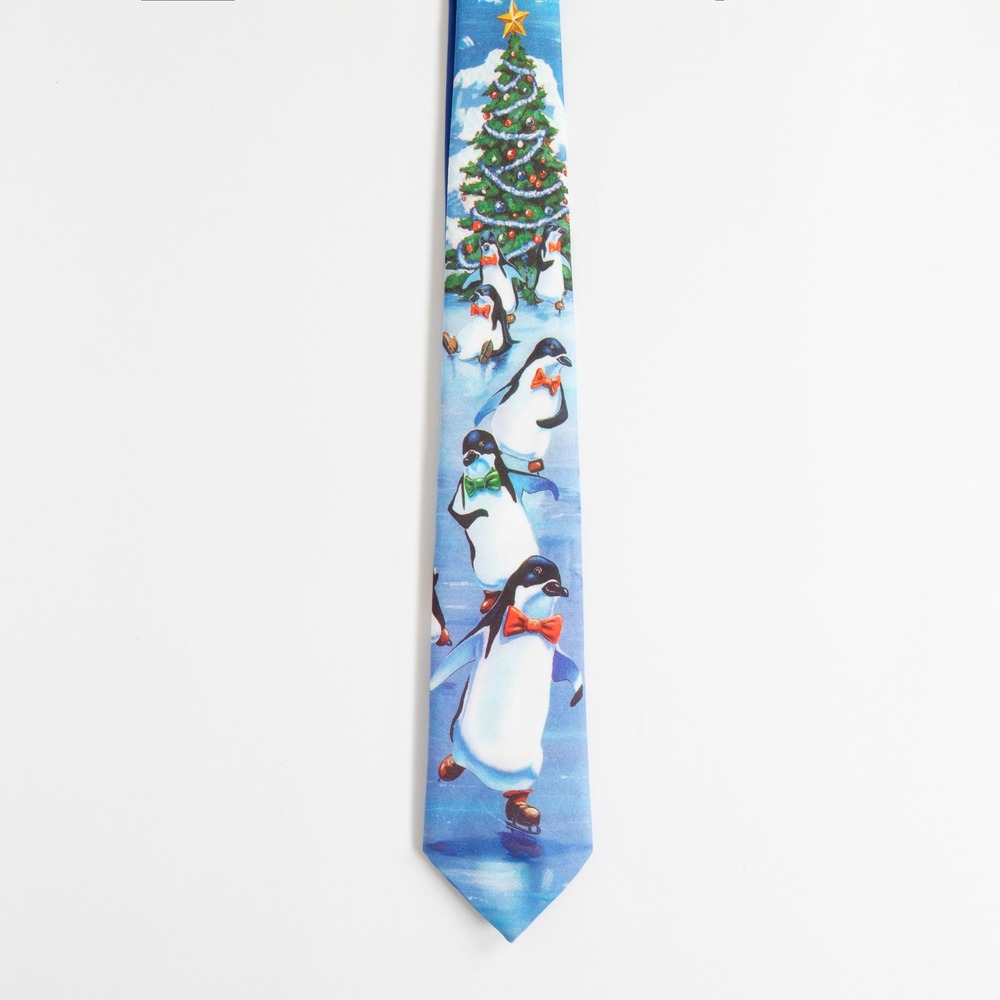 Ralph Marlin Penguin Christmas Novelty Tie Made in USA‎ - Picture 6 of 12